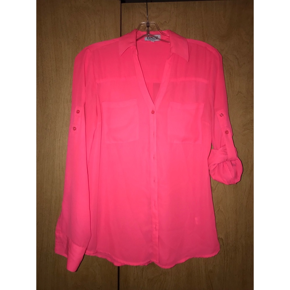 Hot pink express portofino shirt